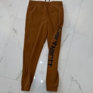 Carhartt jogger Sweatpants with Black Logo youth size large 14/16